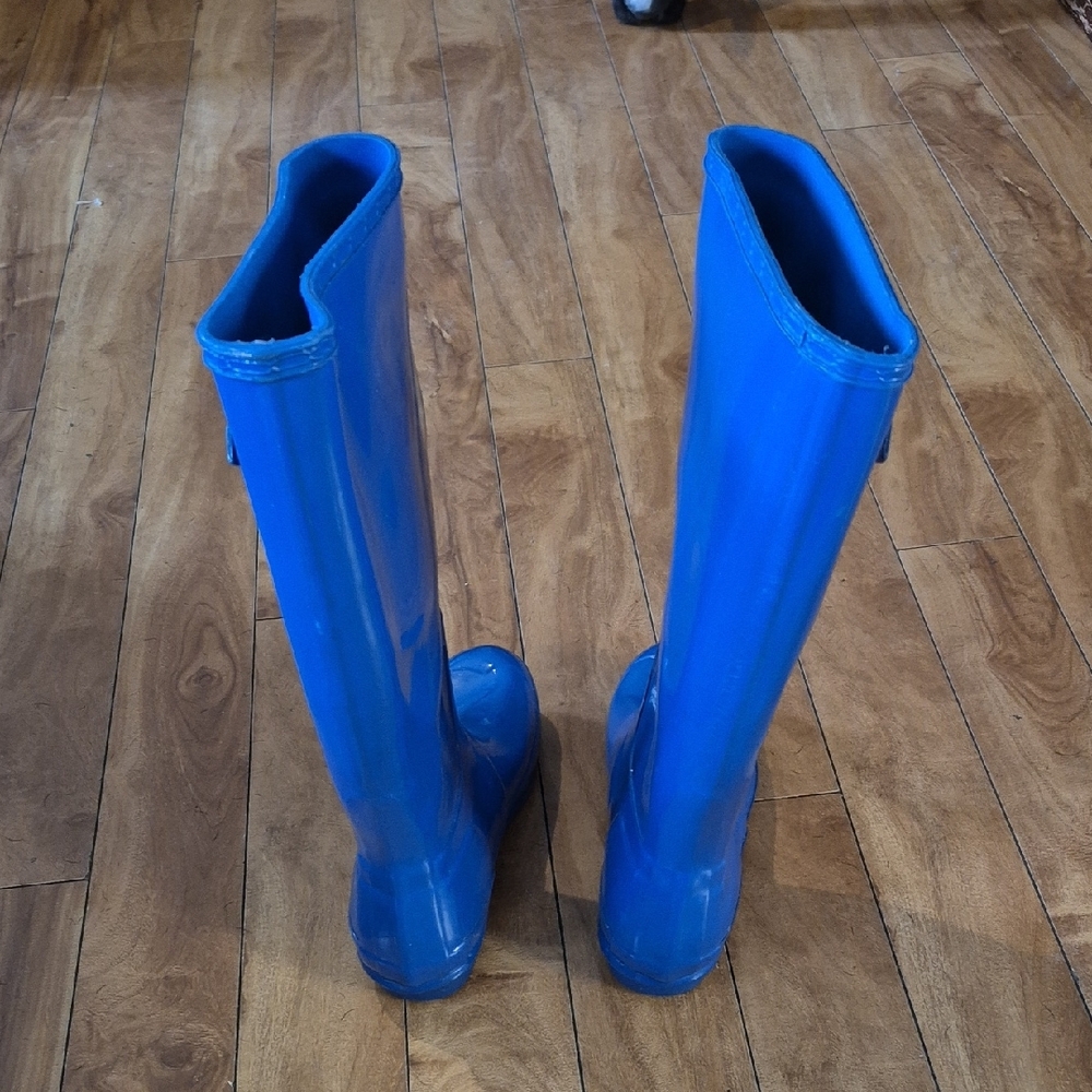 Hunter Blue Women's Rain Boots - Picture 3 of 7